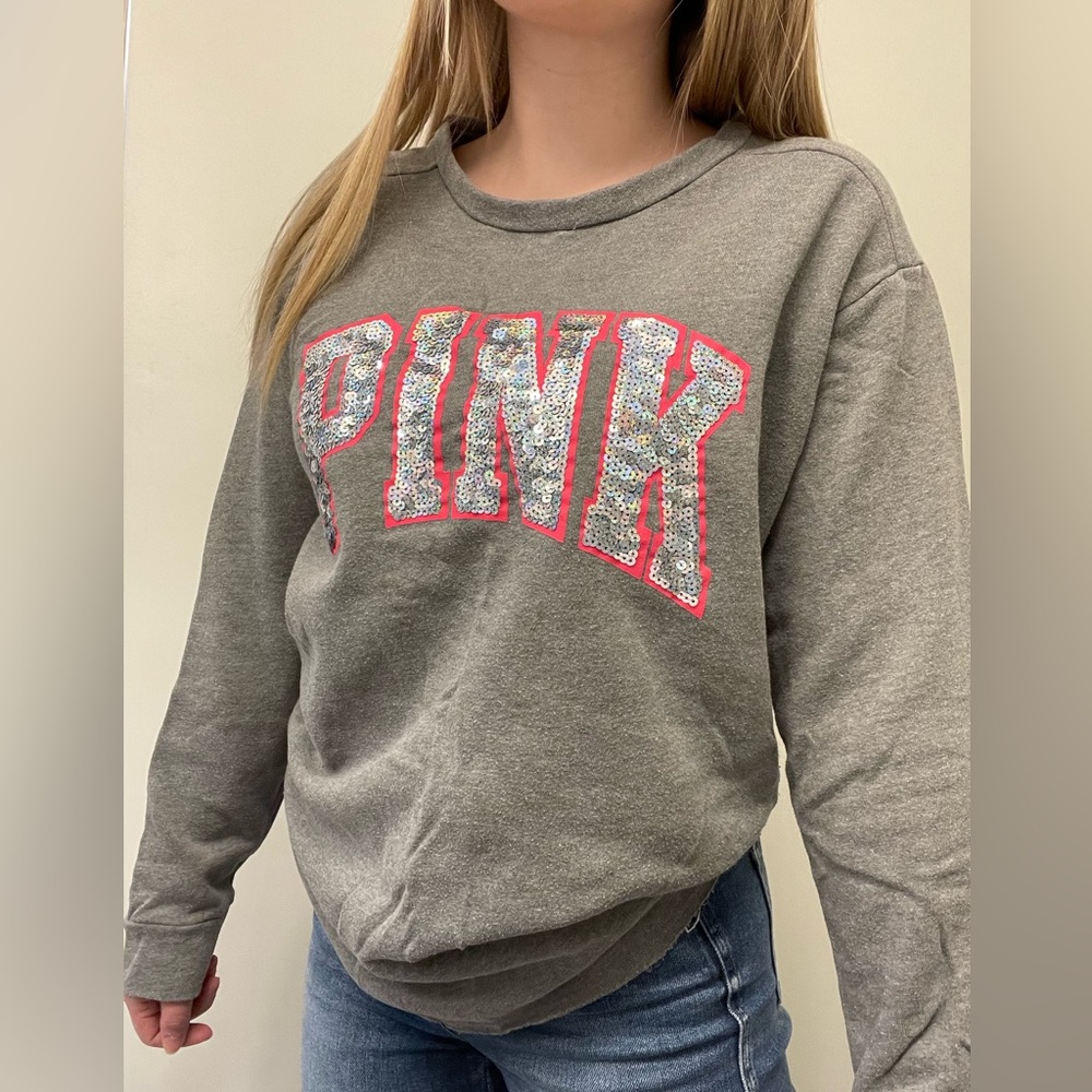 VS PINK sparkle crewneck size S